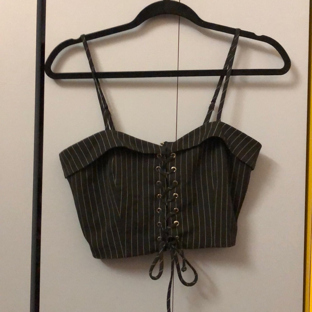 Striped forever21 crop top